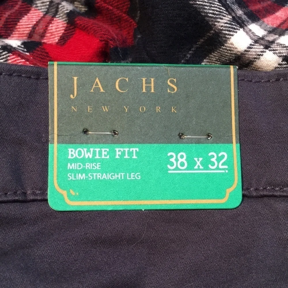 Jachs Bowie fit mid rise slim straight leg flannel lined trouser